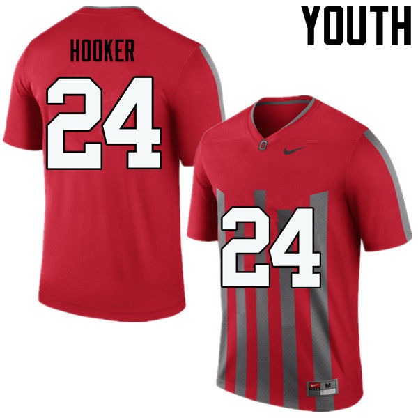 Youth Ohio State Buckeyes #24 Malik Hooker Throwback Game College Stitched Football Jersey 23LQ043IT